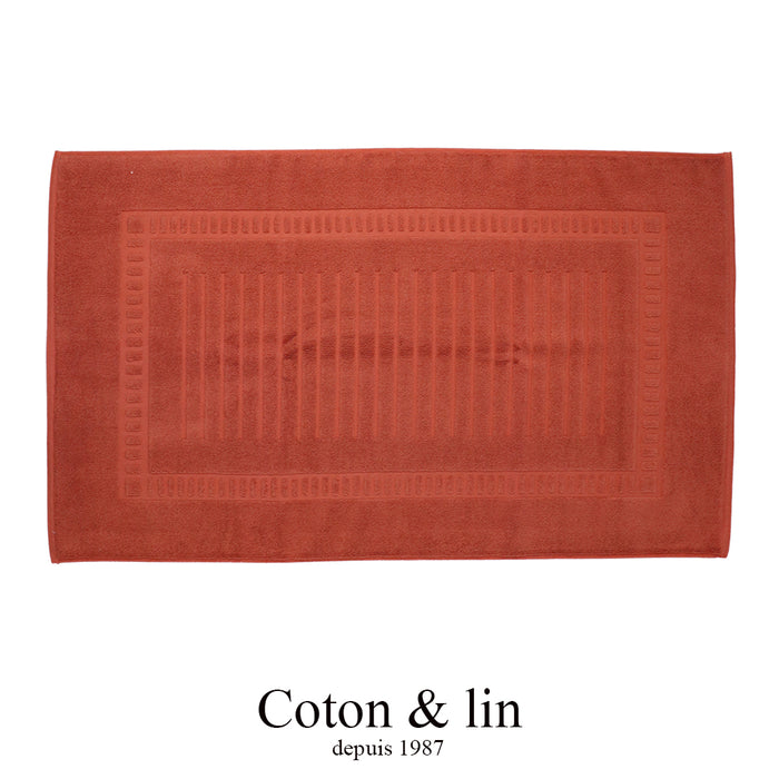 Badmat - Coton & Lin - Venus - Terracotta